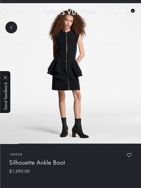 Louis Vuitton Black Knit Silhouette Ankle Boots